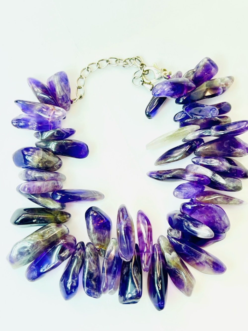 Amethyst Stone Bracelet 8” | Sterling Silver 925 Statement Gemstone Jewelry